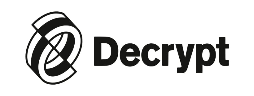 Decrypt black logo on a white background
