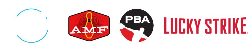 brand logos - Bowlero, AMF, PBA, and Lucky Strike