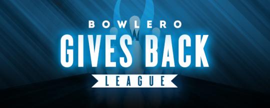 text: bowlero gives back league