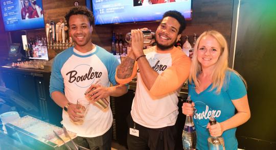 3 bartenders smiling